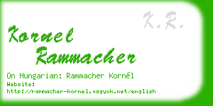 kornel rammacher business card